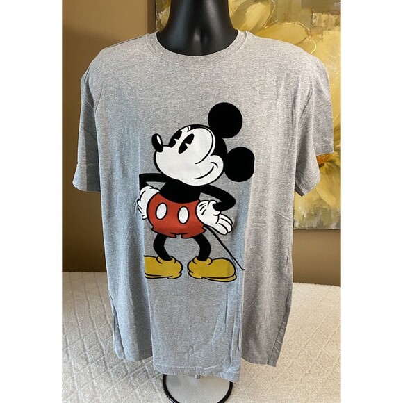 Disney Mickey Mouse Embroidered Gray Shirt Men’s Size XL - Picture 3 of 15